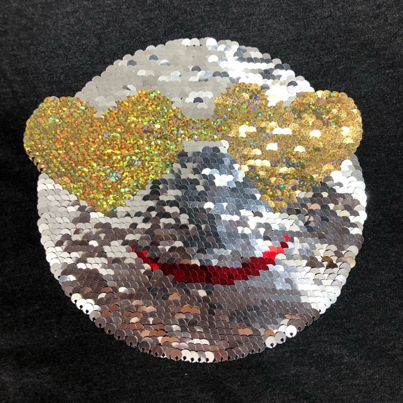 Members Mark Girls Sequin Flippy Smiley Face Tee - Picture 3 of 6